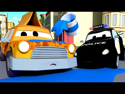 Patrol Policyjny w Mieście Samochodów – Złodziej farby | Bajki Dla Dzieci